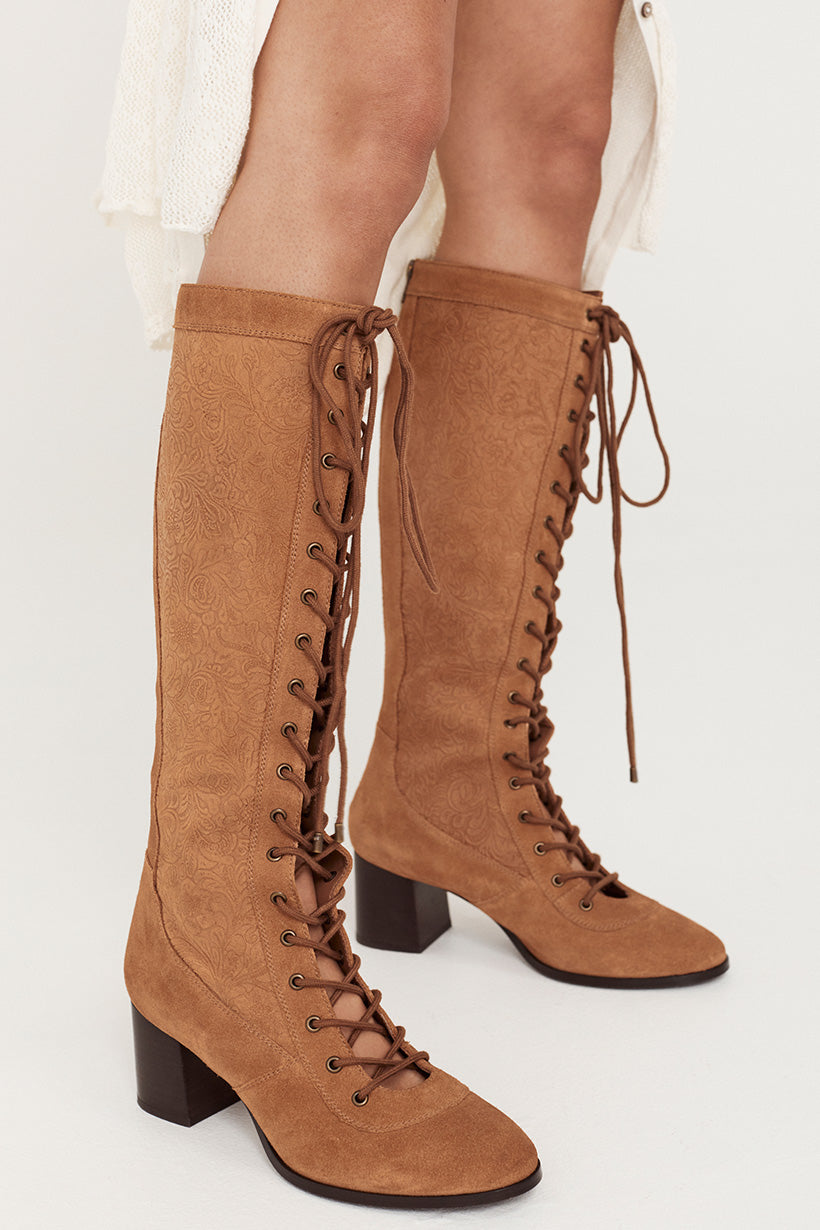 Clair De Lune Lace Up Boots