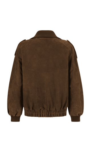 Fontaine Leather Bomber Jacket