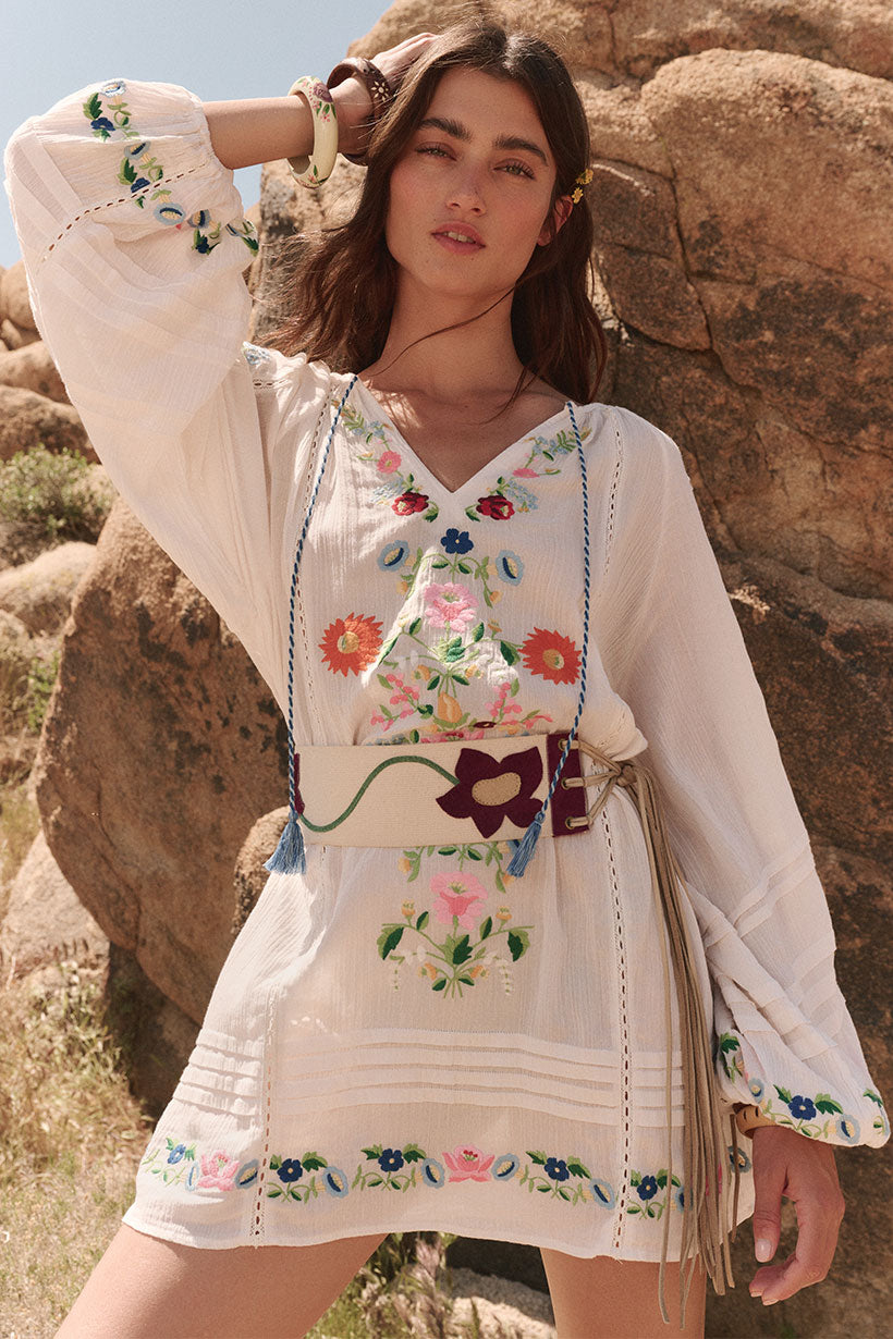 Florapaloosa Embroidered Tunic Dress