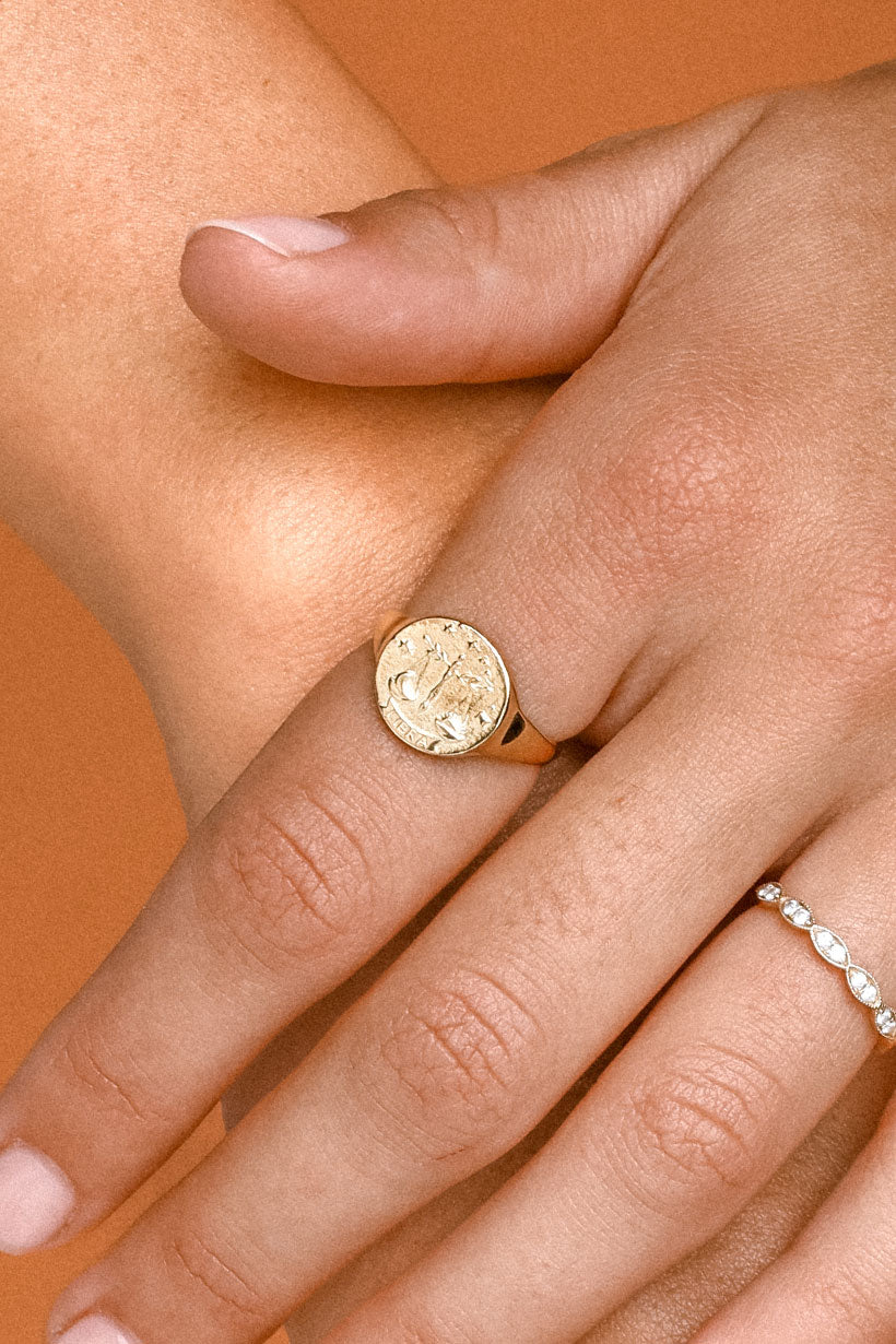 Libra Stargazer Zodiac Ring