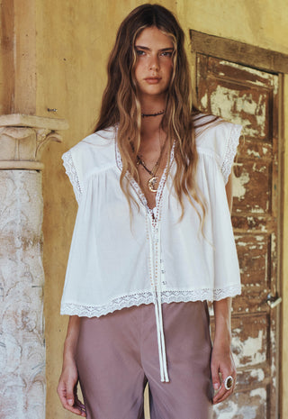 Young At Heart Crop Blouse